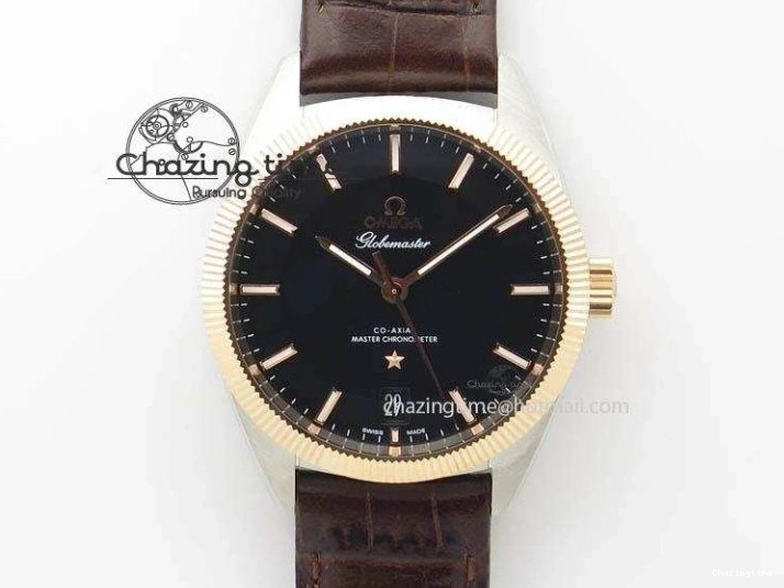 0511 Aqua Terra 150M GMT SS RG VSF 1:1 Best Edition Brown Textured Dial on SS RG Bracelet A8605 Super Clone Original 8058